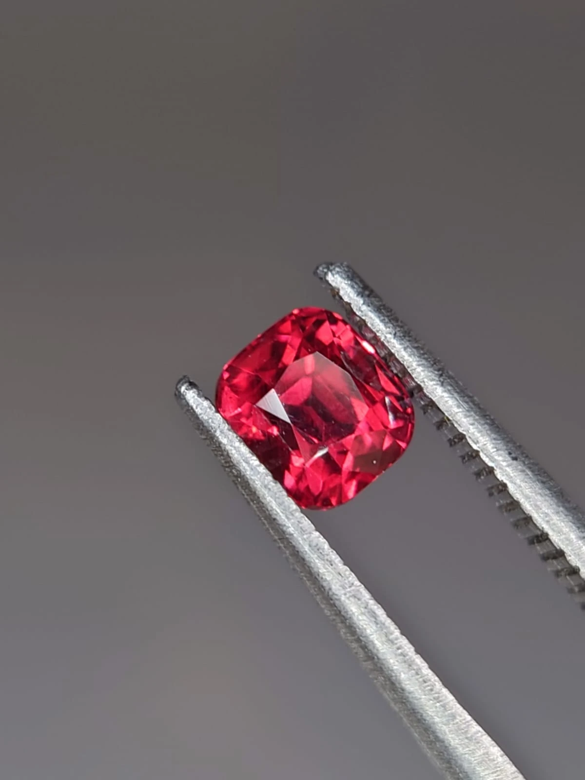 0.9ct Natural Red Cushion Faceted Umbalite Garnet from Tanzania — view 5